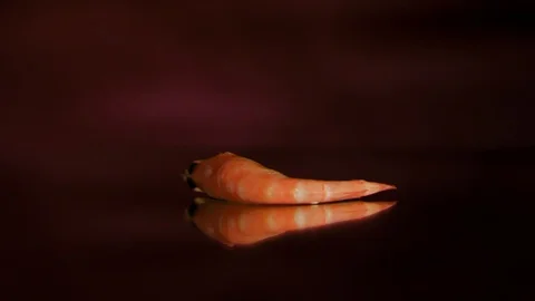 A boiled orange shrimp Stock Footage 102708295