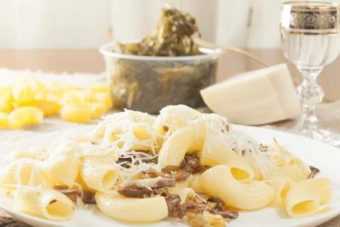 Boiled pasta Stock Photos