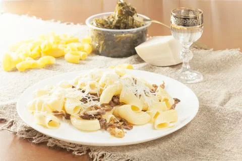 Boiled pasta Stock Photos