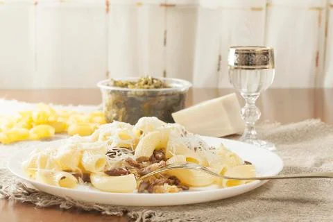 Boiled pasta Stock Photos