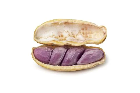 Boiled peanuts isolate on white background with clipping paths. Stock Photos