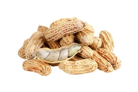 Boiled peanuts  isolated Stock Photos
