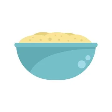 Boiled potato icon flat vector. Mash food Stock Illustration