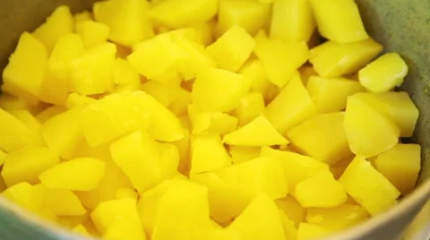 Boiled potatoes Stock Footage 40889516