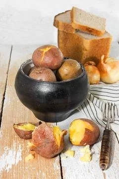 Boiled potatoes Stock-Fotos