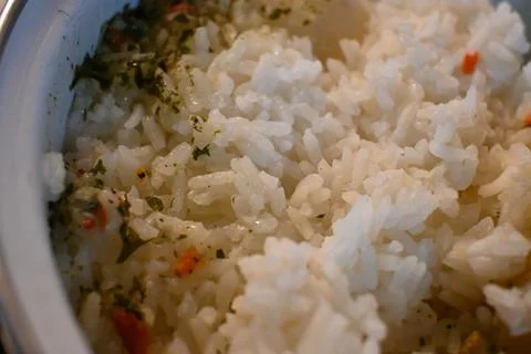 Boiled Rice in Pot Close-Up, Basic Food Preparation Concept Photos