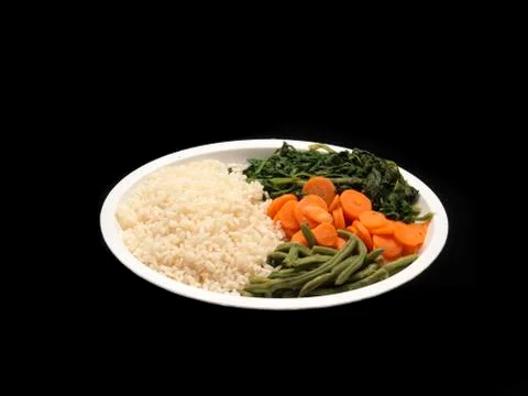 Boiled rice with vegetables Stock Photos