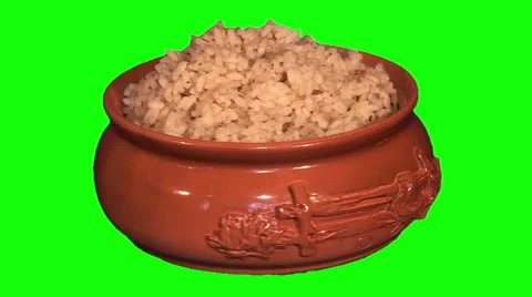 Boiled rice with vegetables in pot Stock Footage 47536126