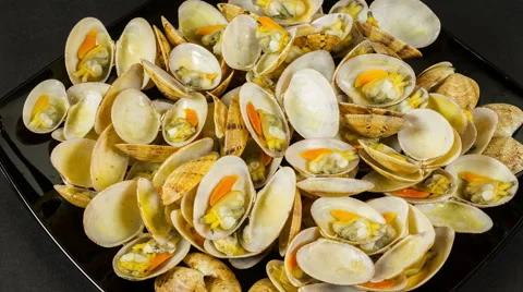 Boiled shells close up rotation 4K Stock Footage 53363514