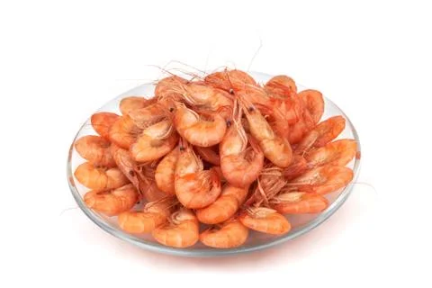 Boiled shrimp isolated Stock Photos