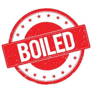 BOILED stamp sign red Stock Illustration