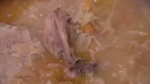 Boiled stewed cabbage with rice and meat Vídeos de archivo 221736277