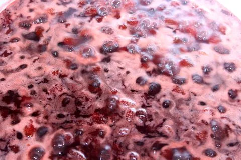 Boiled, strawberry jam Stock Photos