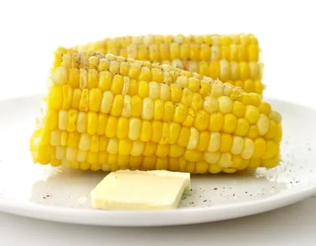 Boiled sweet corn Stock Photos
