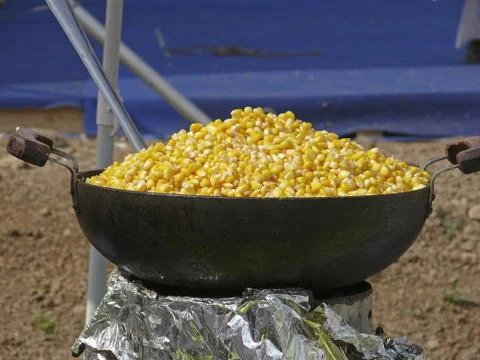 Boiled Sweet corn Stock Photos