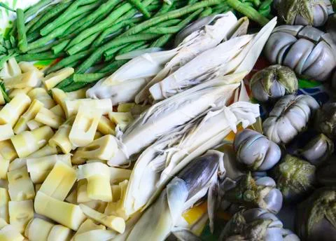 Boiled vegetables Stock Photos