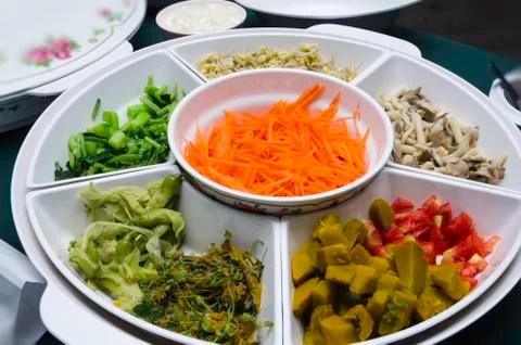 Boiled vegetables Stock Photos