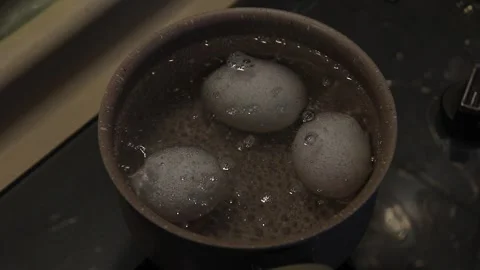 Boiled white egg Stock Footage 169638231