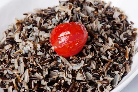 Boiled wild rice Stock Photos