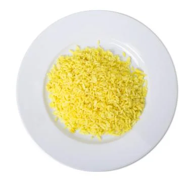 Boiled yellow rice. Stock Photos