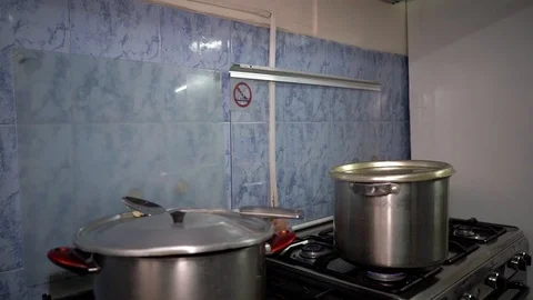 The boiler is boiling Stock Footage 123337370