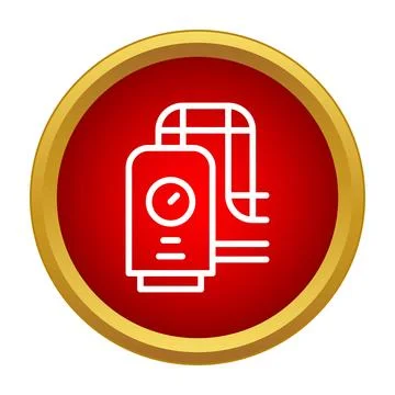 Boiler heating system icon representing home warming energy Stock Illustration