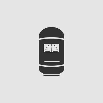 Boiler icon flat. Stock Illustration
