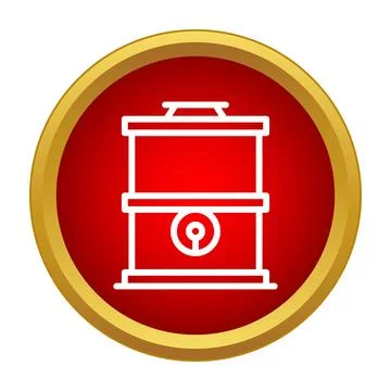 Boiler icon representing industrial heating equipment Stock Illustration