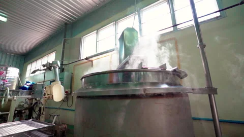 Boiler machine Factory scale slow motion 100fps Video stock 156180937