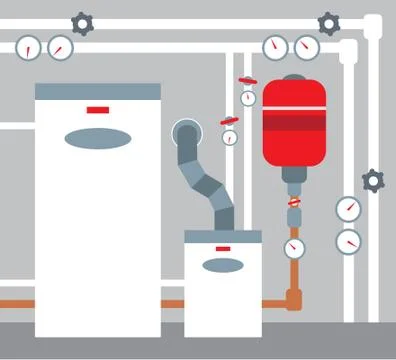 Boiler room Stock Illustration