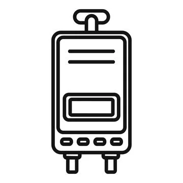 Boiler smart consumption icon outline vector. Money care Stock Illustration