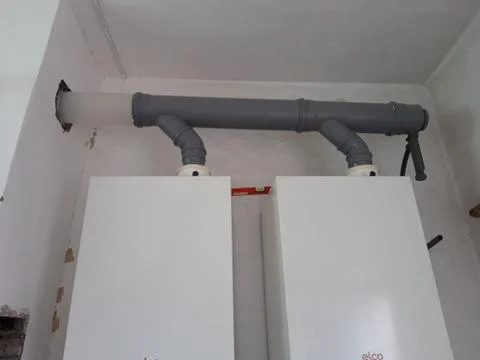 Boilers in cascade Stock Photos