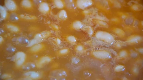 Boiling Bean Closeup Stock Footage 81453394