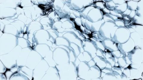 Boiling blue water. Design. Bubbled abstract texture, dynamic pattern with Stock Illustration