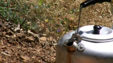 Boiling camping kettle. Stock Footage 751269