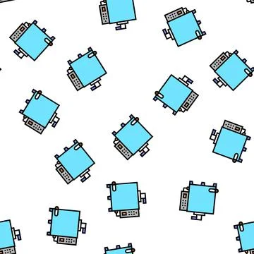 Boiling chocolate tool vector seamless pattern Stock Illustration