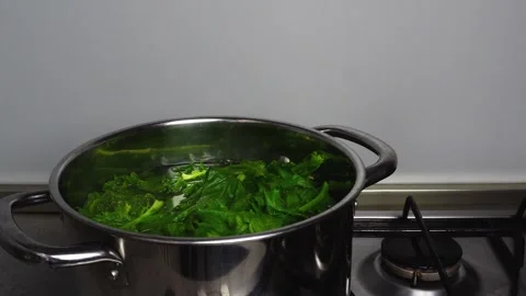 Boiling cime di rape Stock Footage 294998513