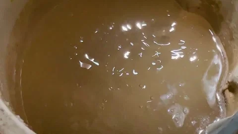 Boiling Coconut Water to Make Vla Kelapa. Coconut Custard Sauce Process Stock-Footage 336890511