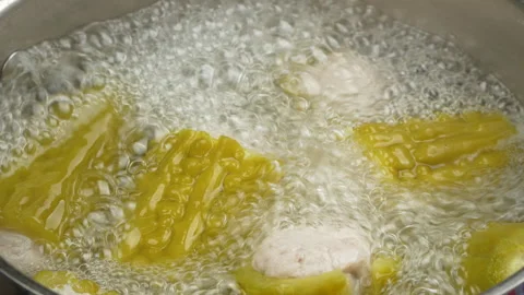 Boiling Cooked Stuffed Bitter Melon Soup Lunar New Year 動画素材 329667186