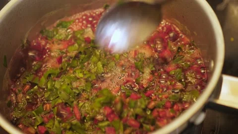 Boiling cooking beetroot for cold soup chilled beet soup 動画素材 185506125
