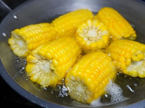 Boiling corn Stock Photos