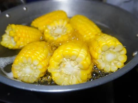Boiling corn Stock Photos