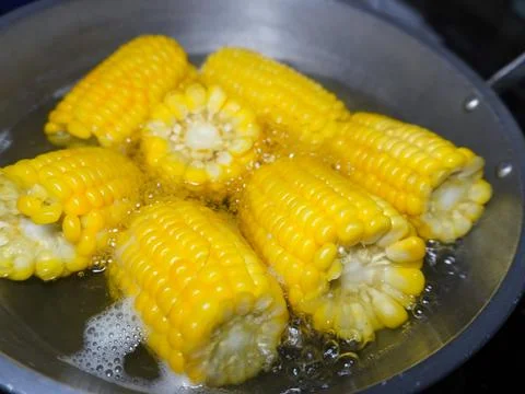 Boiling corn Stock Photos