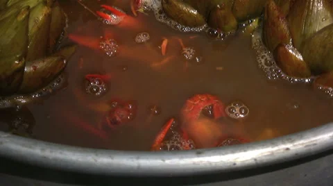 Boiling Crawfish 2 Stock Footage