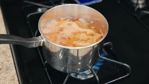 Boiling cut up carrots Stock Footage 289241593