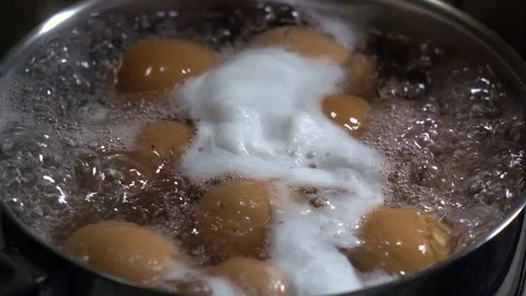 Boiling eggs Stock Footage 107245253