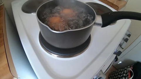 Boiling Eggs Stock Footage 137827342