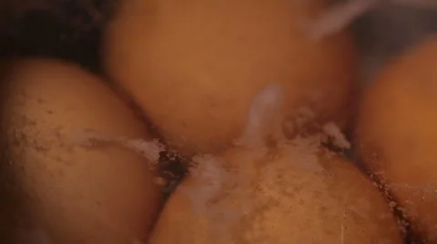 Boiling eggs Sequence Stock Footage 58600124