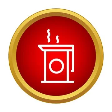 Boiling electric kettle with steam icon design Stock Illustration