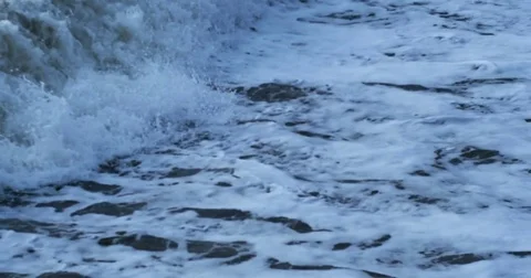Boiling foam of the sea Stock Footage 84212055